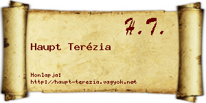 Haupt Terézia névjegykártya